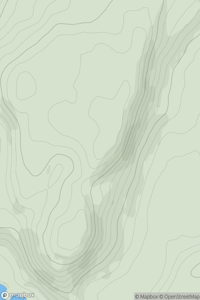 Thumbnail image for Meall a' Chaise [Oban to Loch Fyne] showing contour plot for surrounding peak